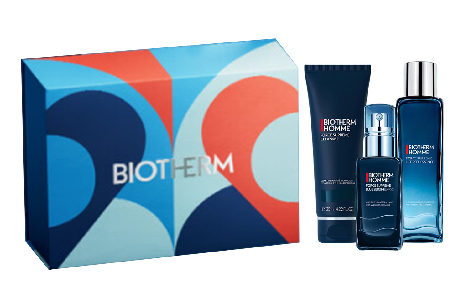 

BIOTHERM Набор для ухода за кожей Biouquan Blue Diamond Cleanser Serums: увлажнение и питание, 60мл+125мл+150мл