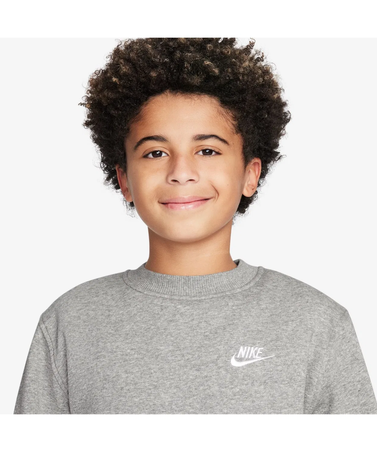 Свитшот Nike Club LBR флисовый с длинным рукавом, тёмно-серый — фото 3