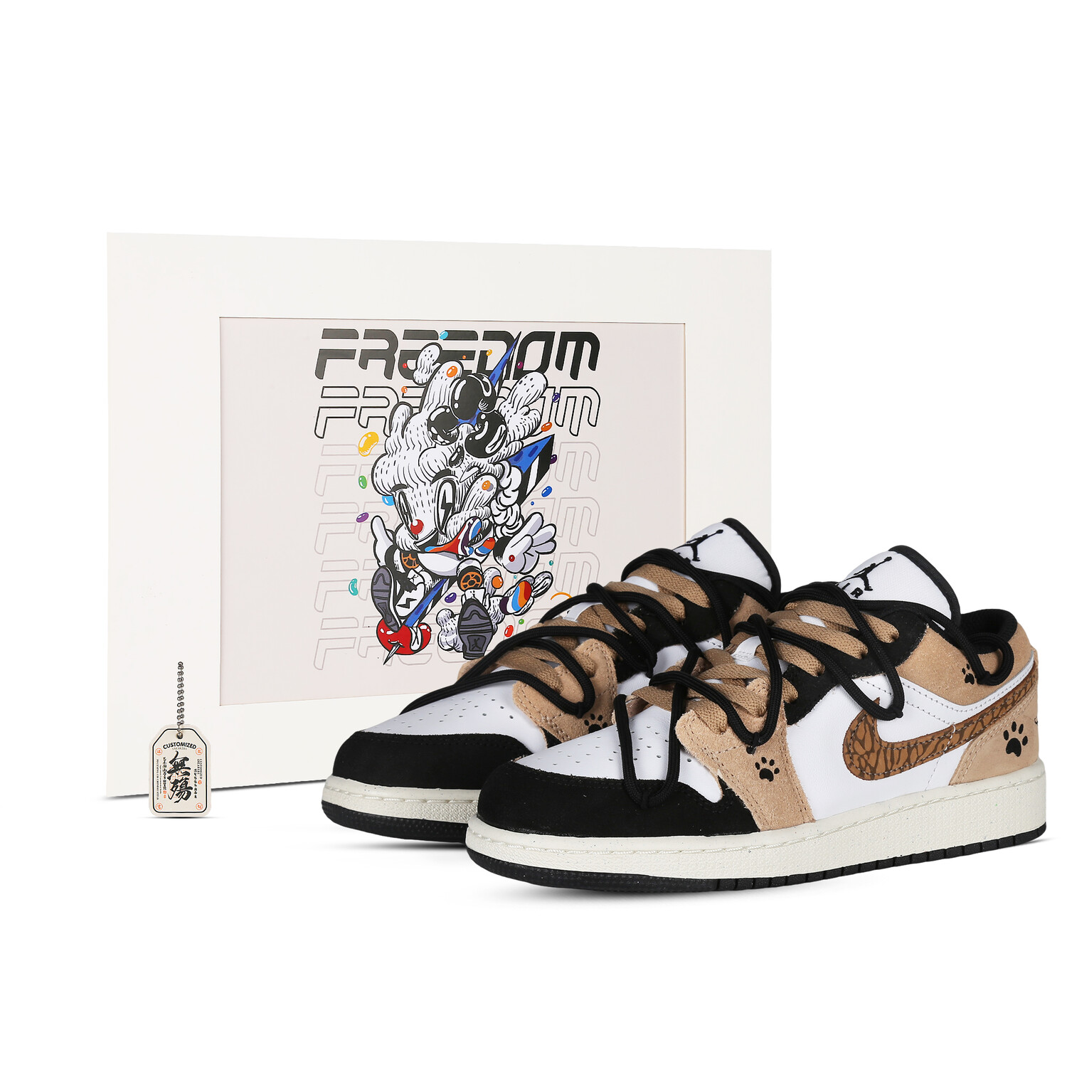 

Кроссовки Air Jordan 1 Vintage Basketball Shoes Women's Low-Top Black Brown