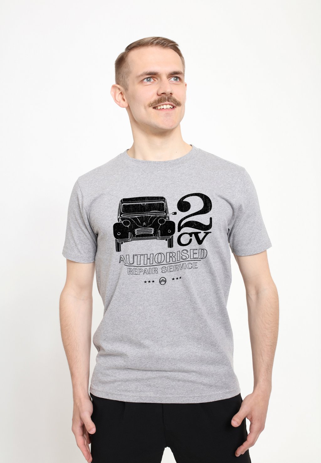 

Футболка с принтом CITROEN 2CV AUTHORISED REPAIR SERVICE LOGO Henry Tiger, цвет Heather Grey