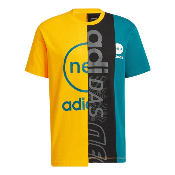 

Футболка adidas neo M Brand Tee 2 Contrasting Colors Alphabet Printing Sports Short Sleeve Multicolor, мультиколор