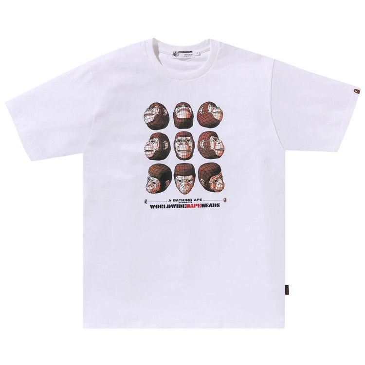 

Футболка BAPE Polygon Ape Head Tee, White
