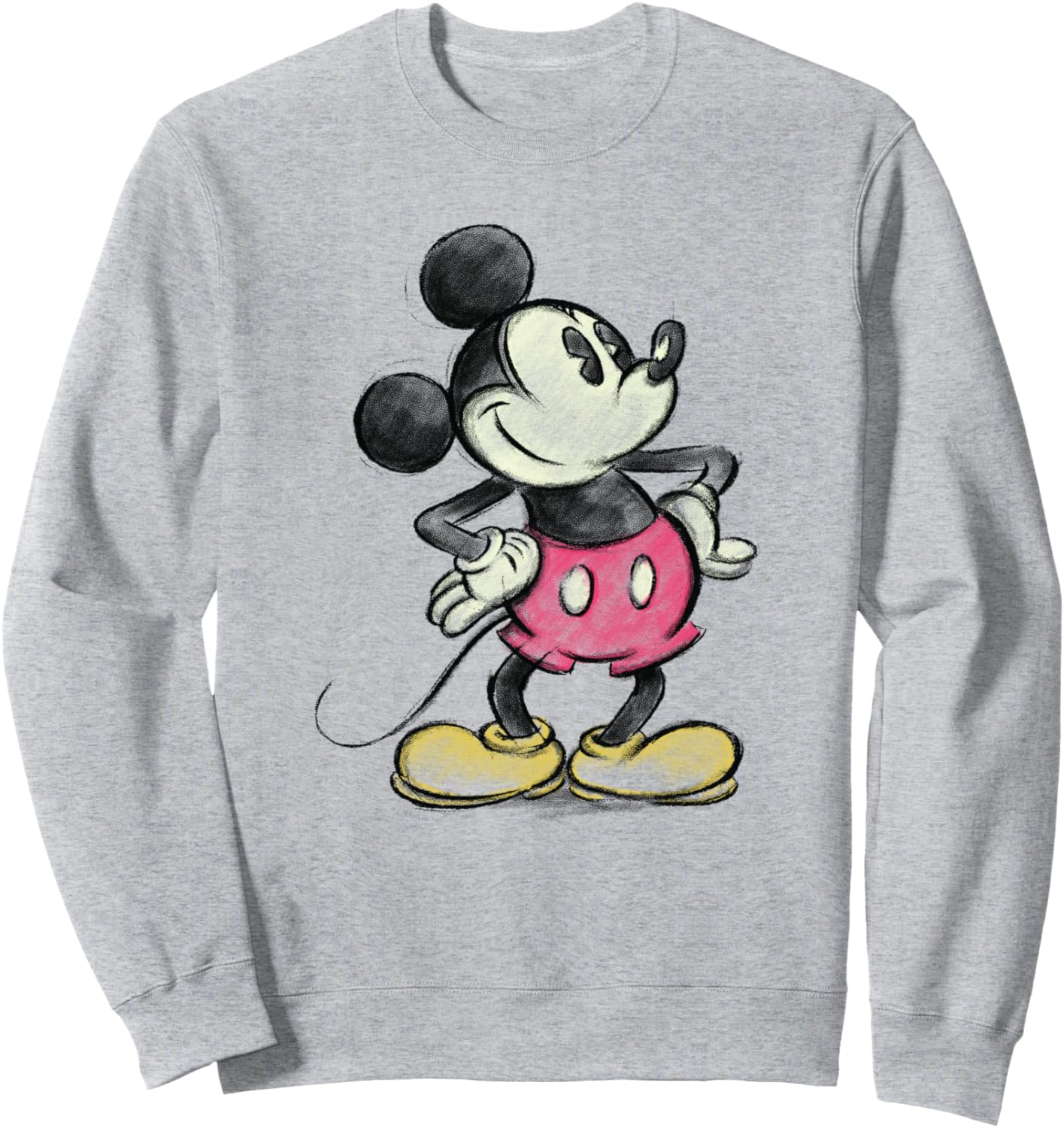 

Классическая толстовка Disney с изображением Микки Мауса в стоячей позе, серого цвета, Серый, Классическая толстовка Disney с изображением Микки Мауса в стоячей позе, серого цвета