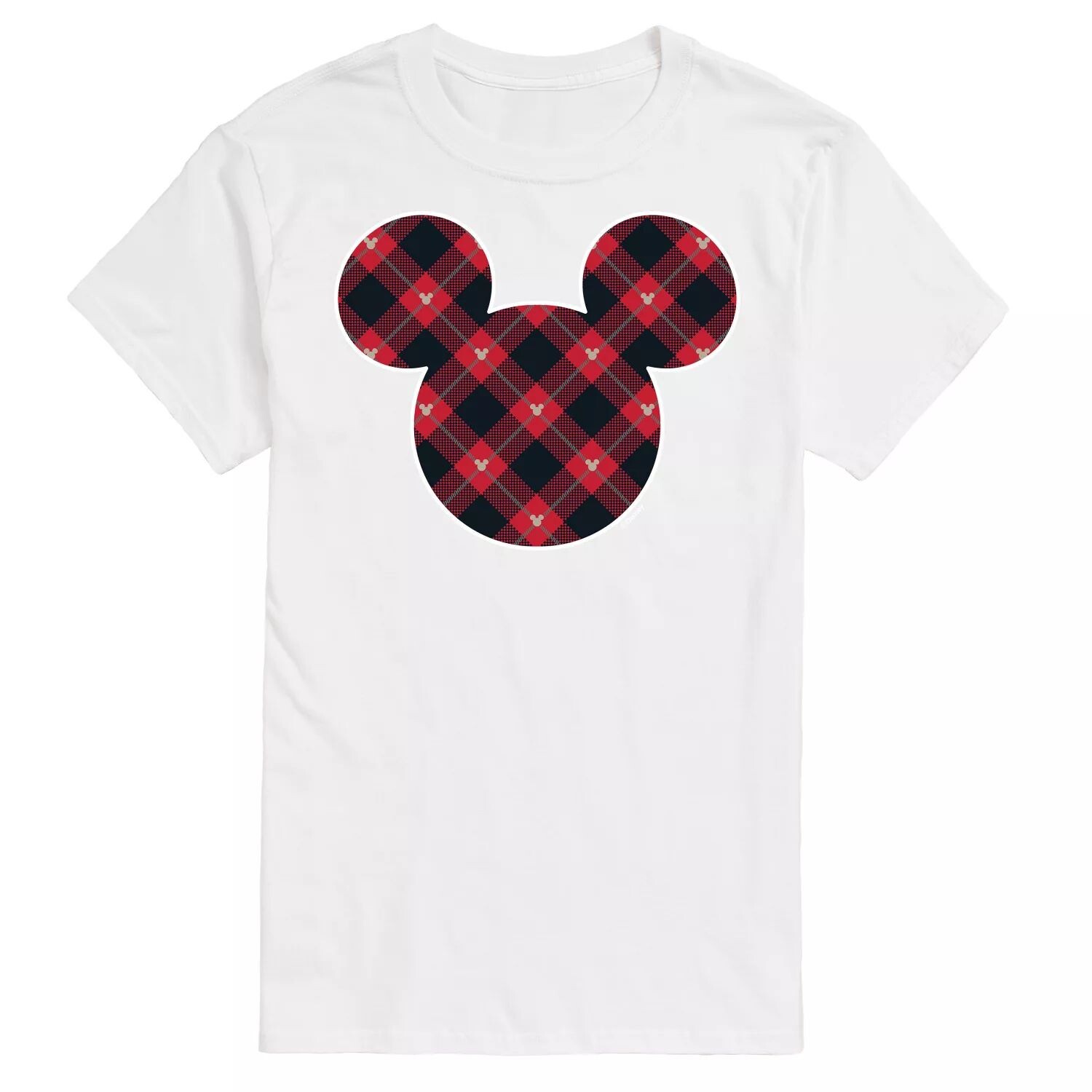 

Футболка в клеточку с рисунком Big & Tall Mickey Silhouette Disney, белый