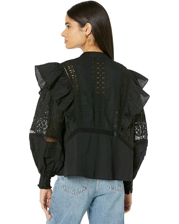 

Топ AllSaints Prim Broderie Top, черный