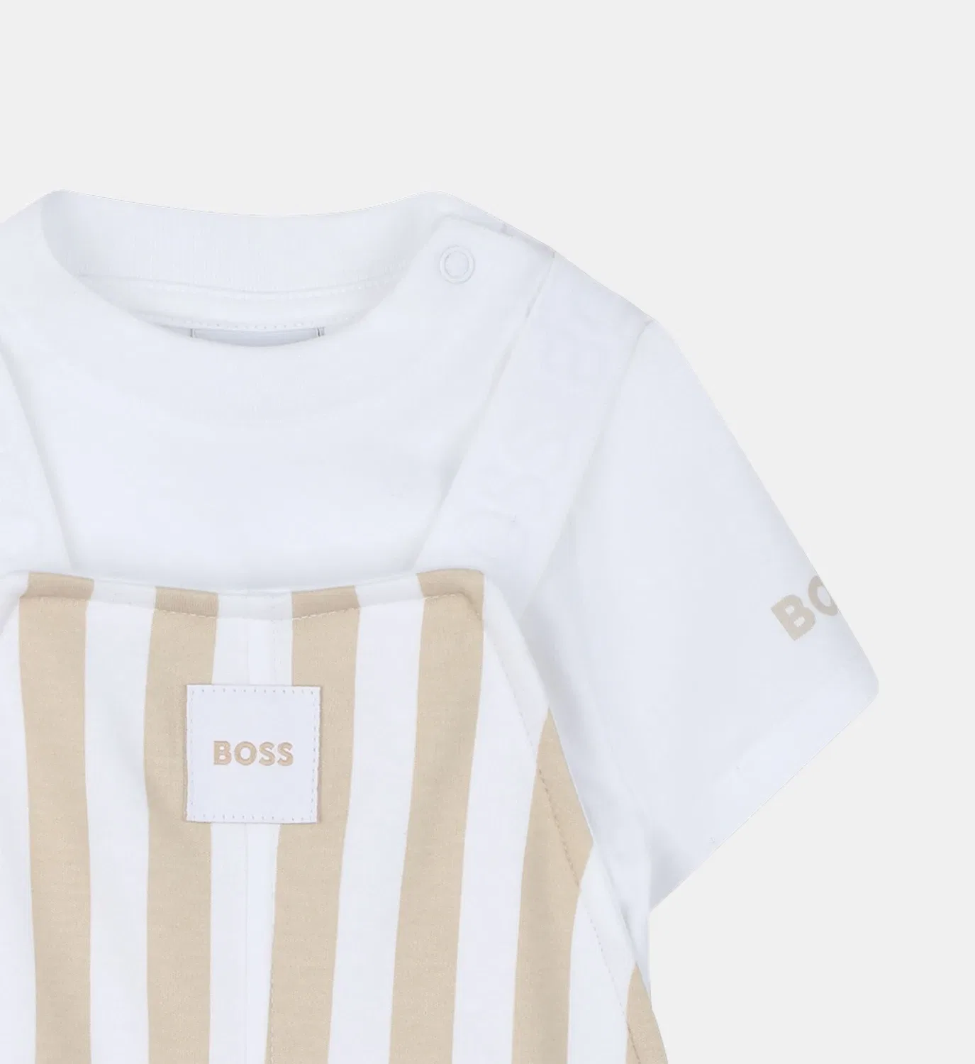 Комплект комбинезон и футболка Boss Kidswear, бежевый — фото 3