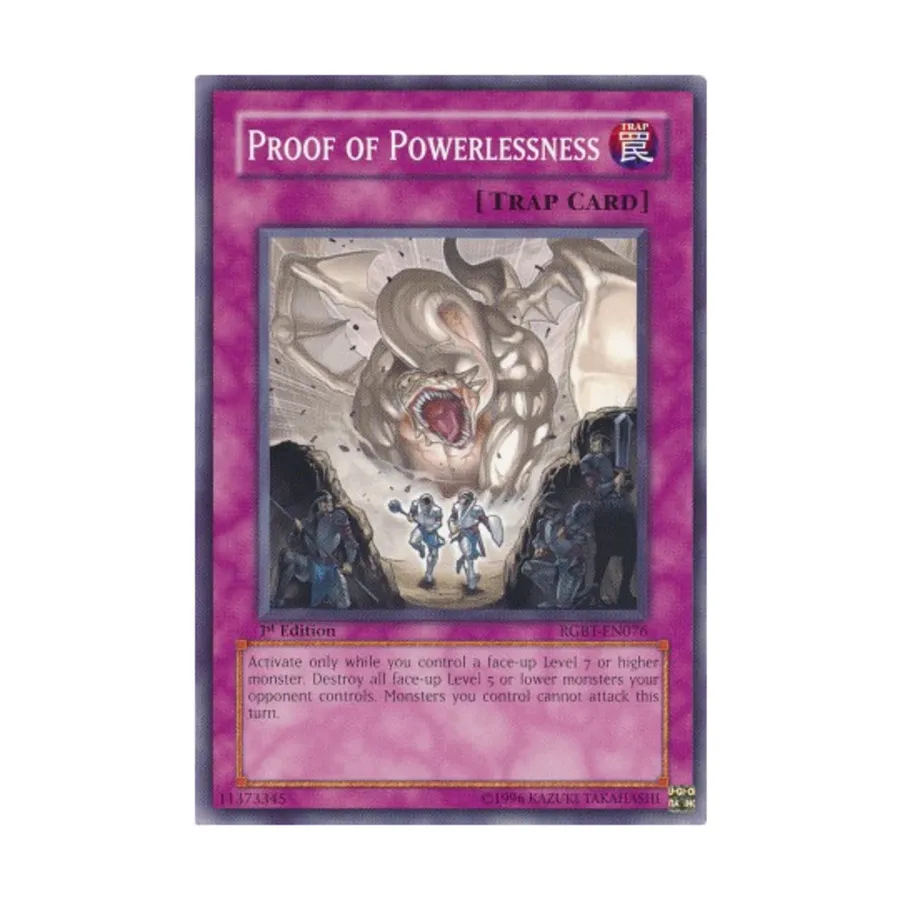 

CCG Доказательство бессилия (Общее), Yu-Gi-Oh - Raging Battles - Singles