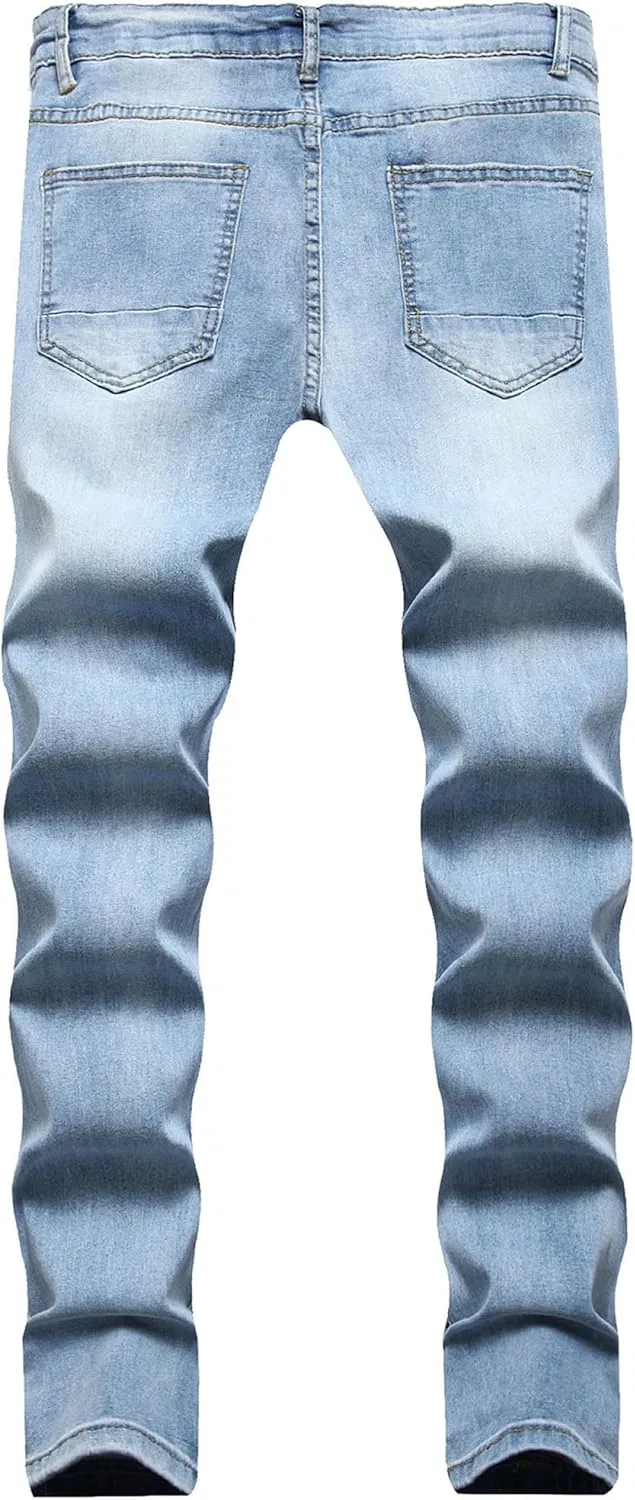 Джинсы рваные, Light Blue — фото 4