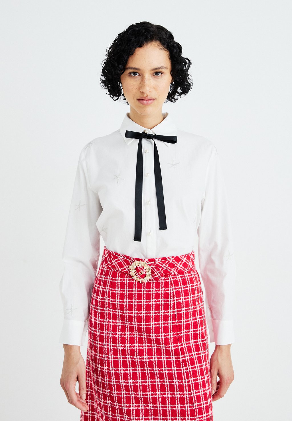 

Блузка на пуговицах OCEAN STAR EMBROIDERED BLOUSE Sister Jane, кремовый