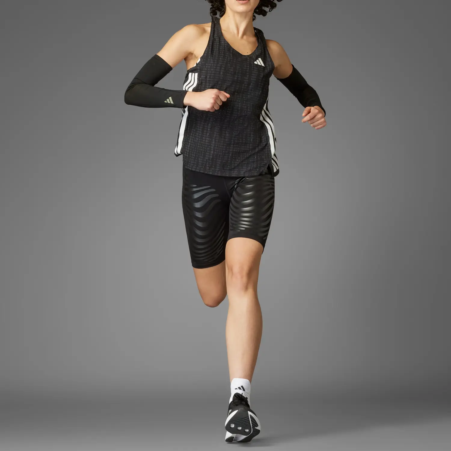 Шорты Free Shipping With AdiClub Adizero Control Running Short Leggings Adidas, черный — фото 2
