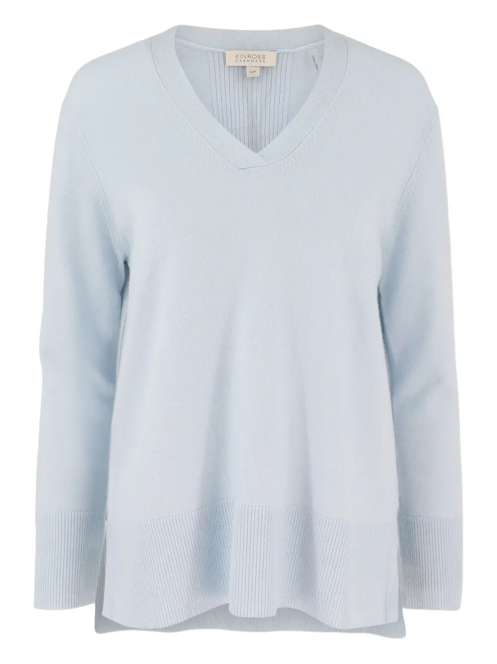 

Свитер с V-образным вырезом Kinross Cashmere, синий