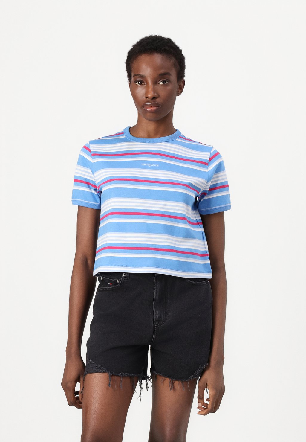 

Футболка с принтом SCRIPT TEE Tommy Jeans, светло-голубой