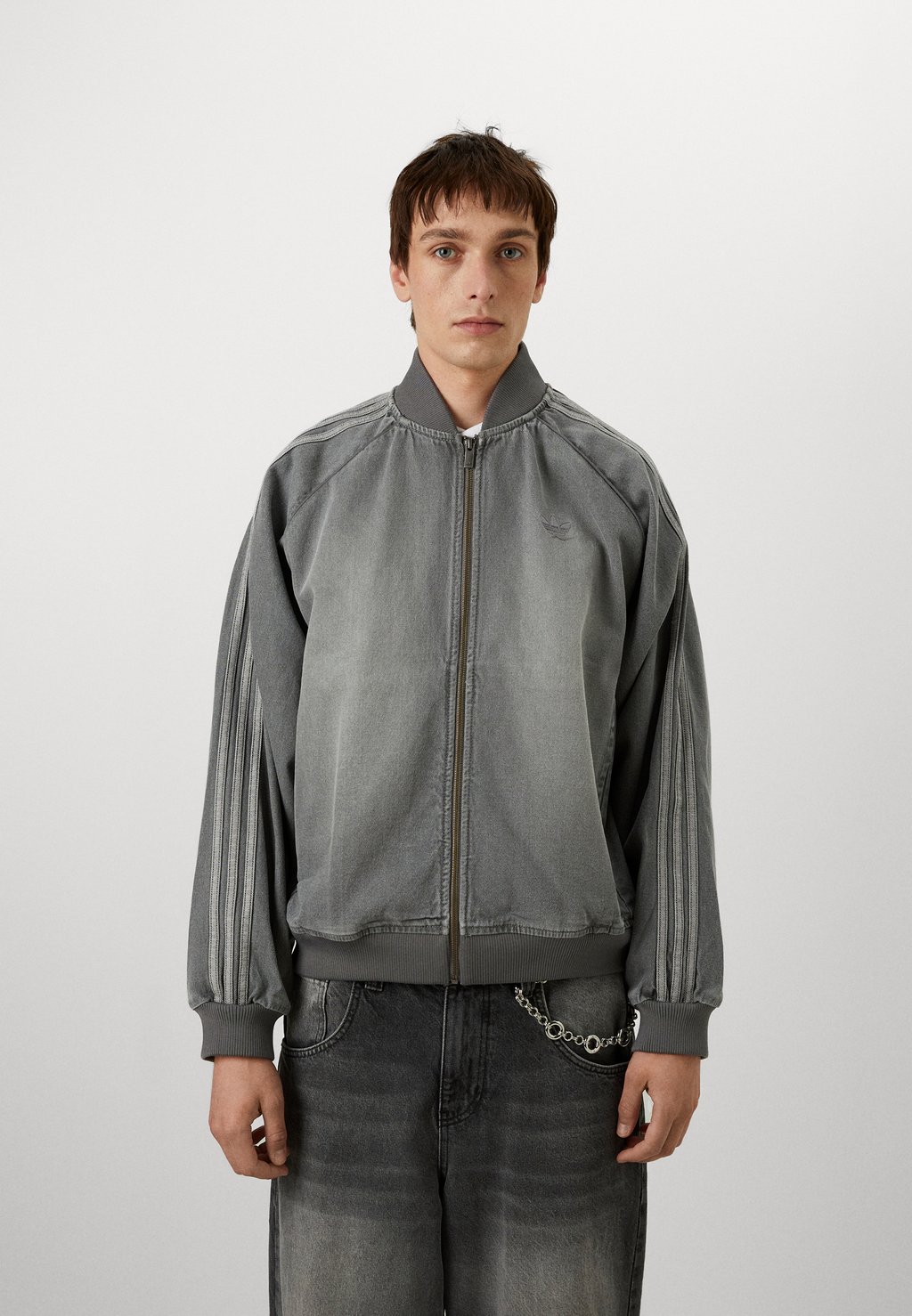 Куртка-бомбер Denim jacket Adidas Originals, светло-голубой — фото 3