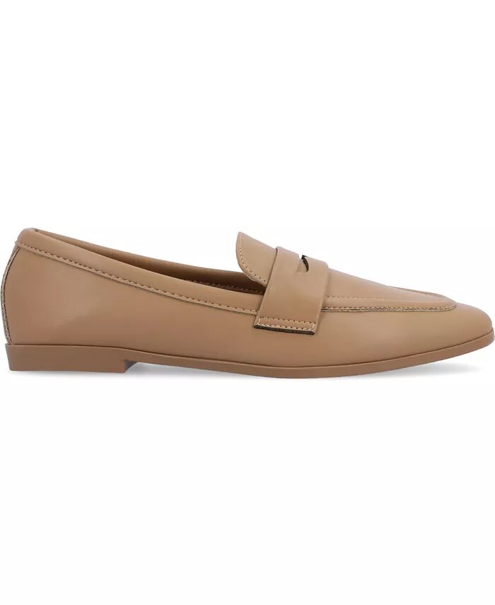 Женские мокасины Myeesha Slip-On Journee Collection, коричневый/бежевый — фото 2