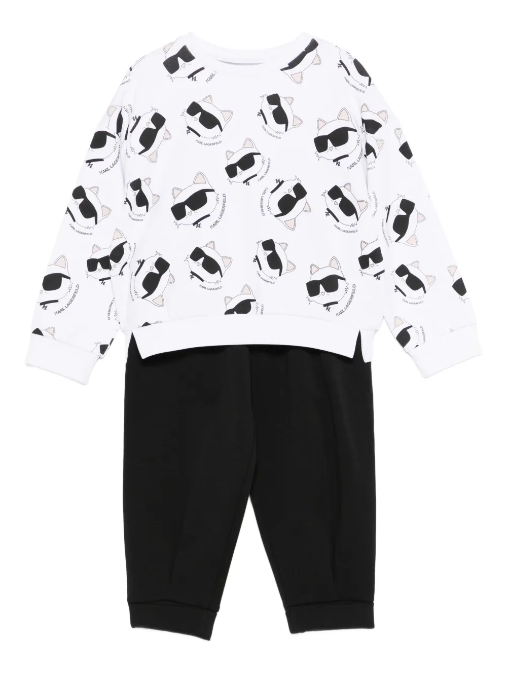 

Спортивный костюм с принтом Karl Lagerfeld Kids, черный