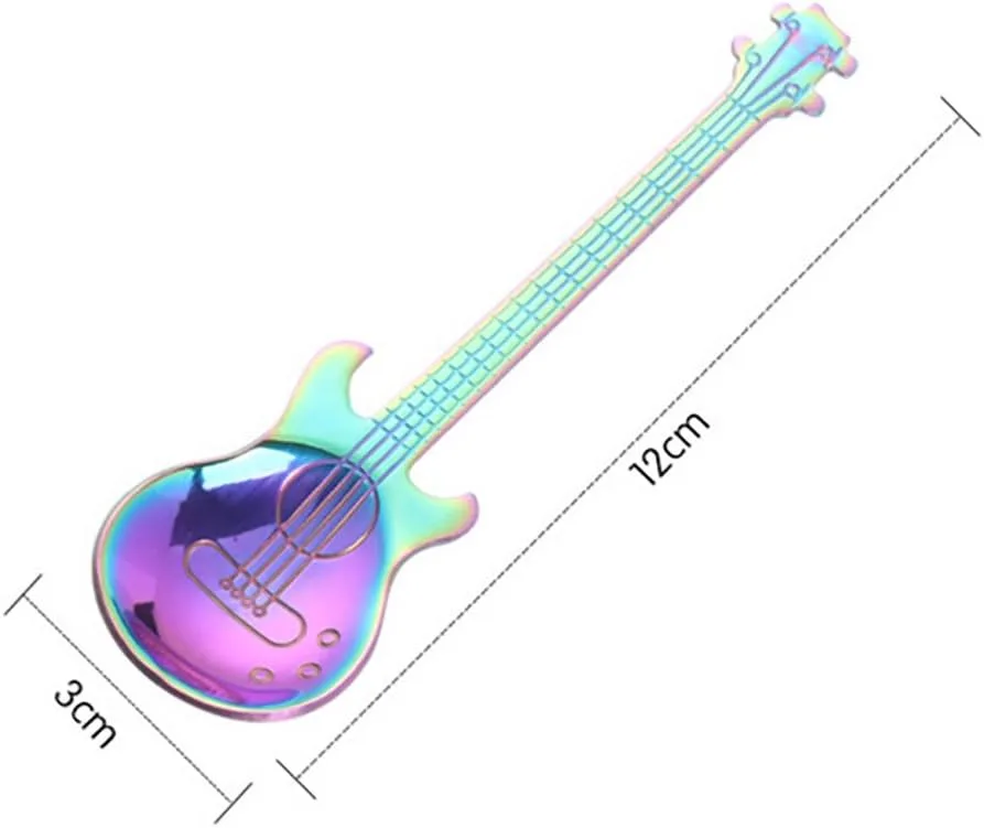 Ложка для кофе и чая Edelstahl Gitarrenform, 7 цветов — фото 3