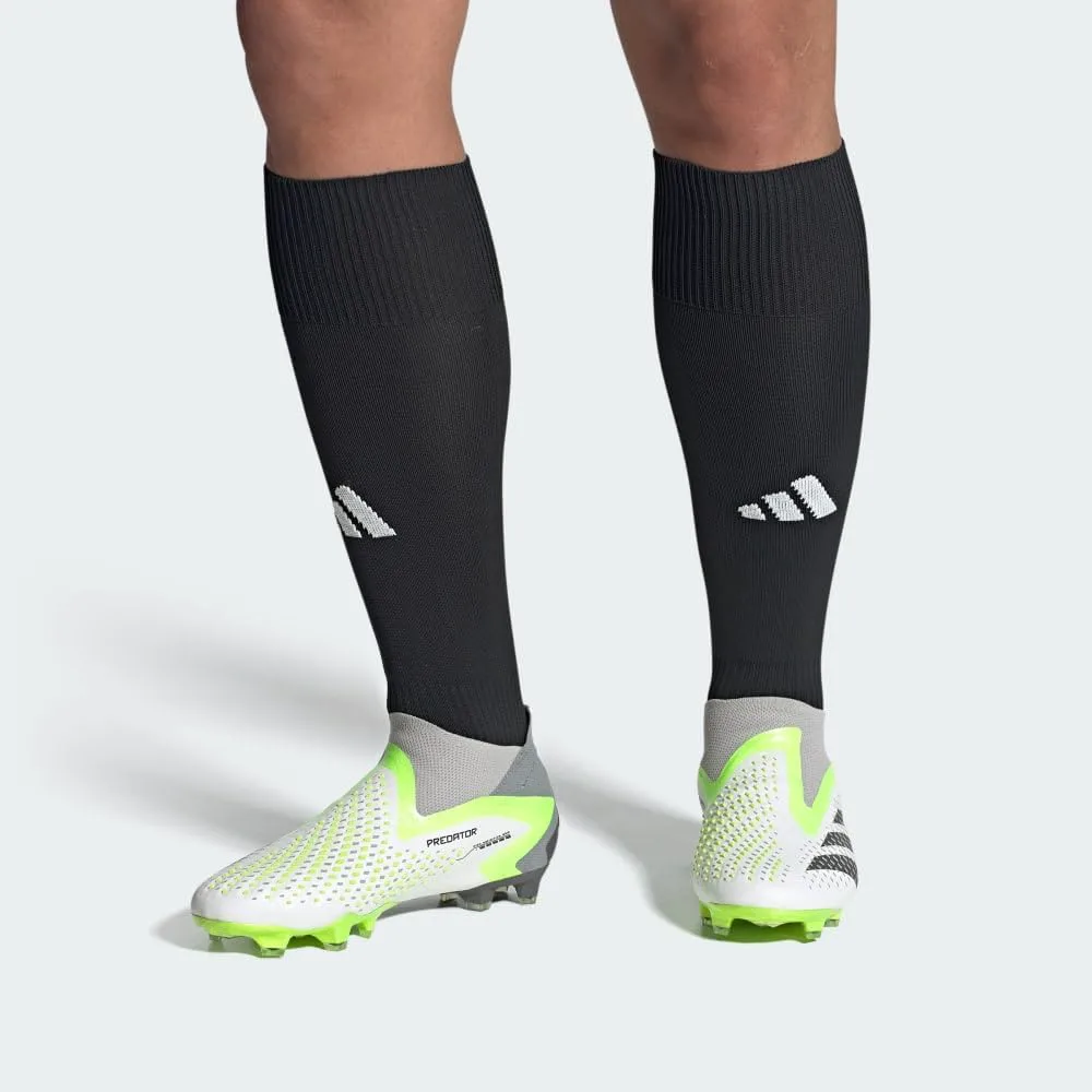 Бутсы Adidas Predator Accuracy+ FG унисекс, белый/черный — фото 2