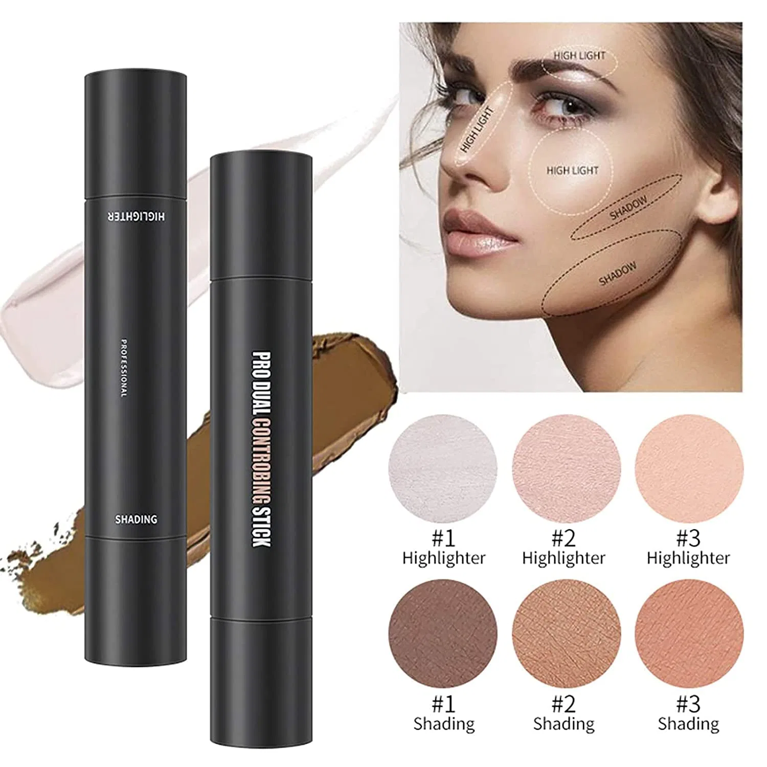 Двусторонний стик для контуринга и хайлайтера Lovelycat Lovelycat, 02: Lotus + Light Brown — фото 3