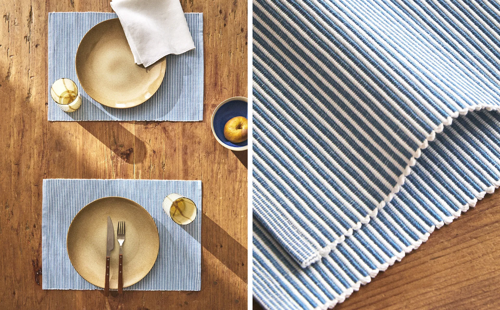 

Подставка для столовых приборов из игольчатого шнура Zara Home, синий