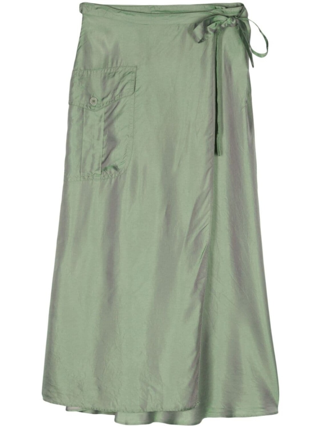 

ASPESI metallic wrap midi skirt, зеленый