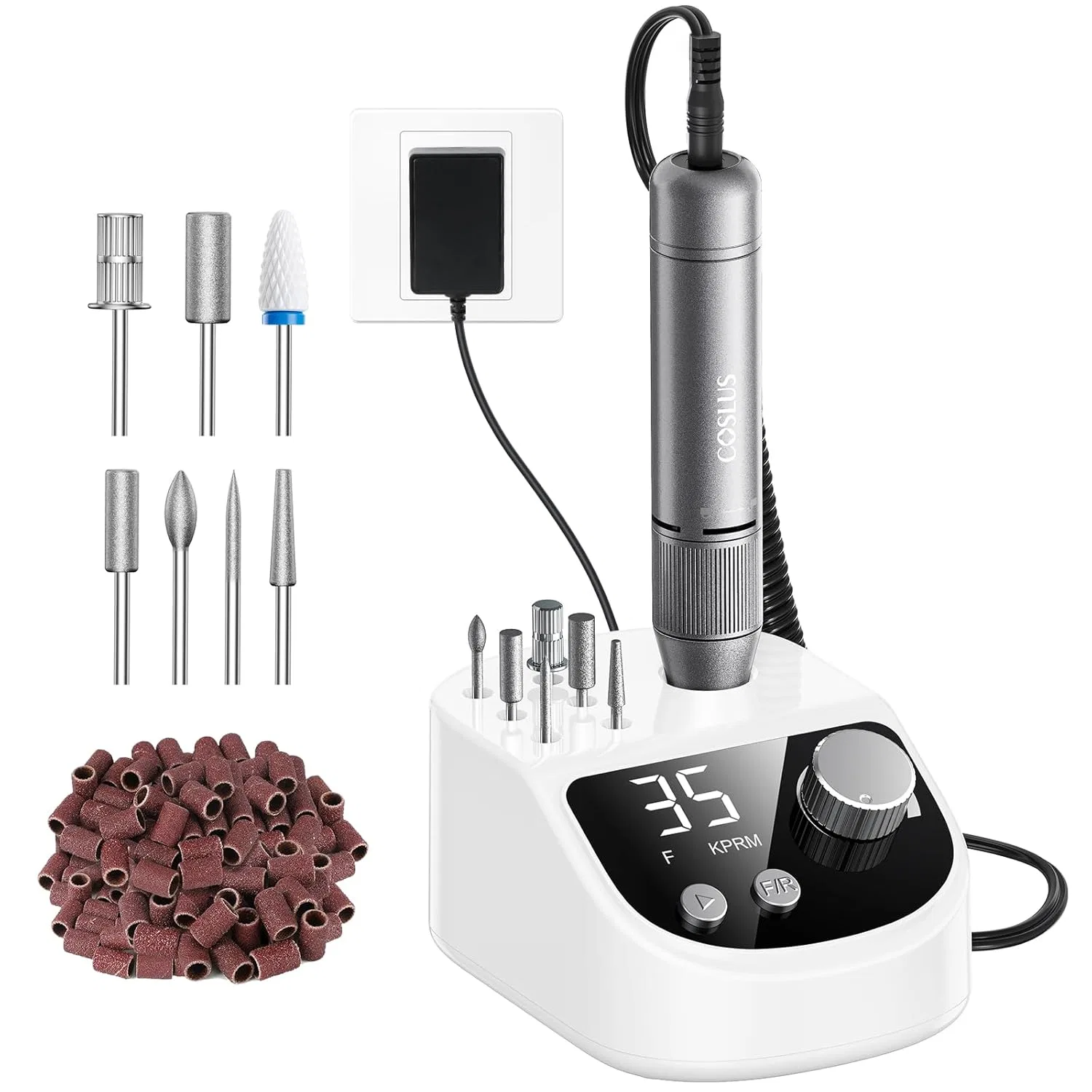 Профессиональный фрезер для ногтей «E50» от COSLUS Coslus, Bright White