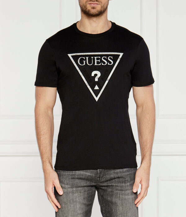 

Футболка мужская Guess Jeans из органического хлопка однотонная, черный