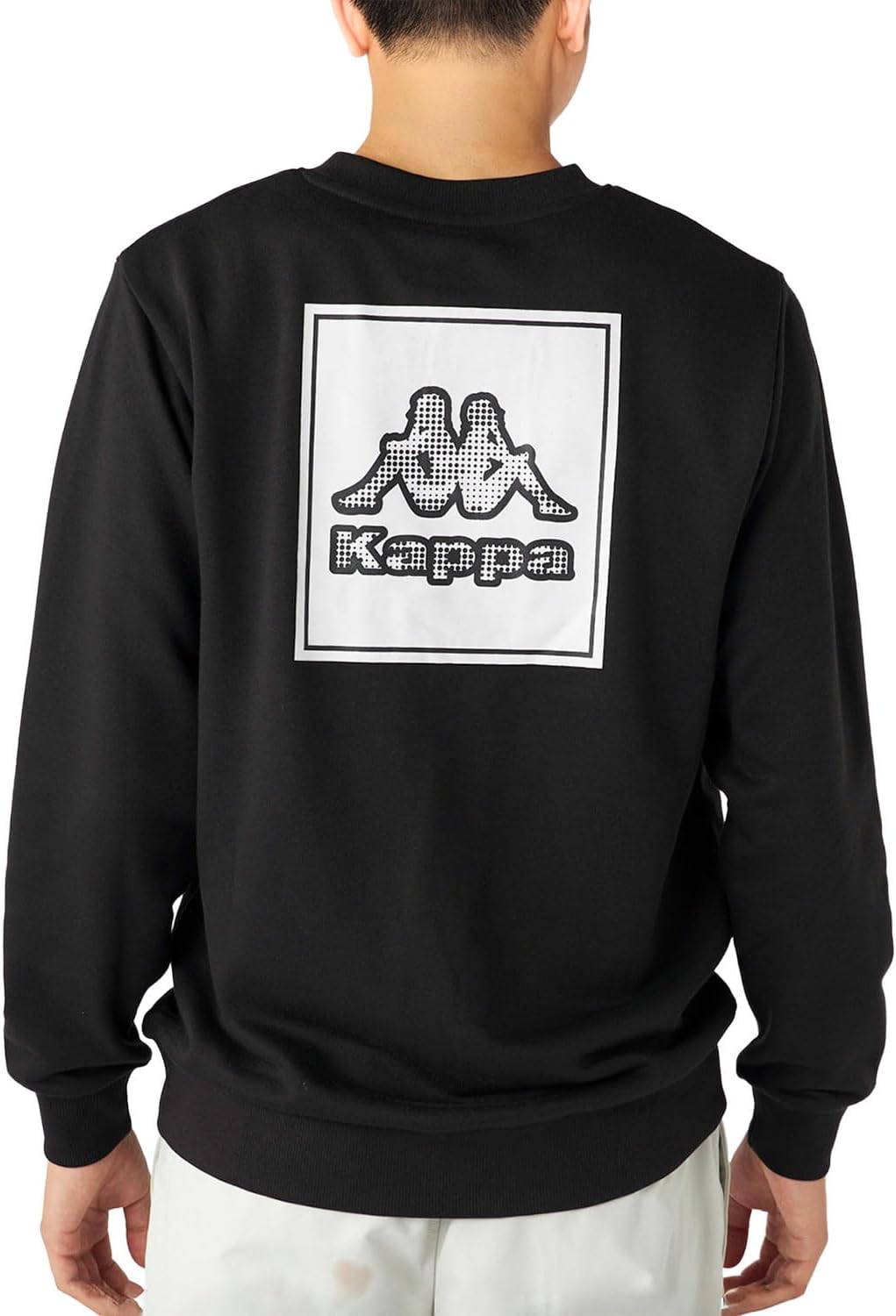 

Мужская толстовка Kappa 245360, принт на спине, художественный дизайн, черный