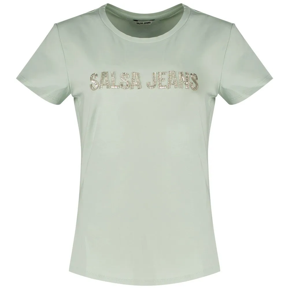

Футболка Salsa Jeans Beads Detail Branding, зеленый