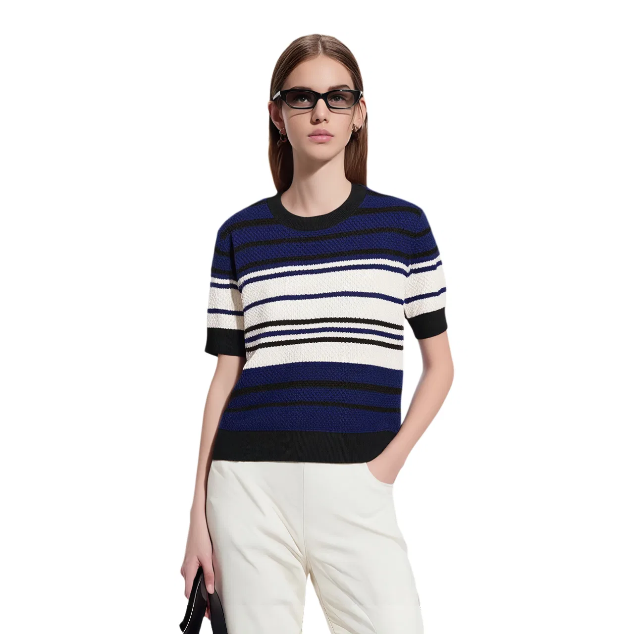 Футболка женская UNIQLO Marine Blue — фото 3