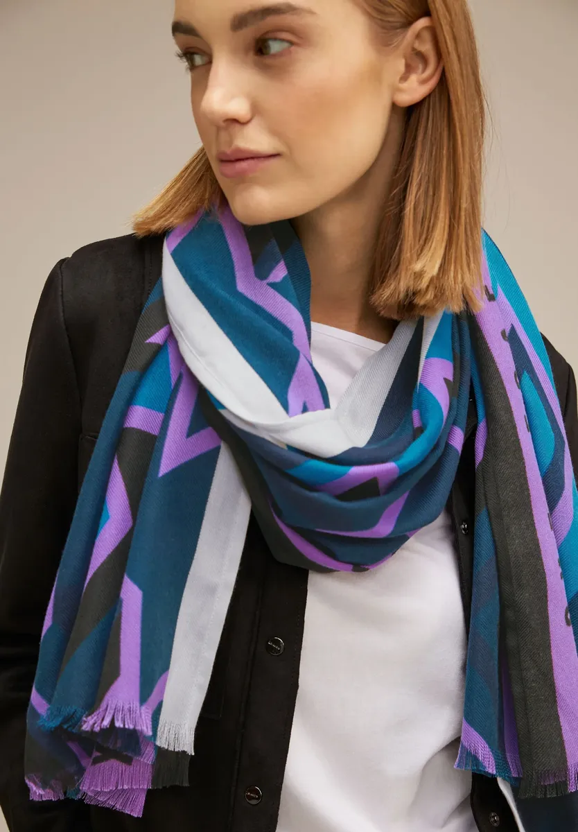 

Шарф STREET ONE с бахромой по краю, цвет Lupine Lilac