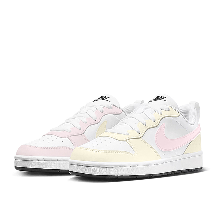 

Детские скейтерские кеды Court Borough Nike, желтый/розовый