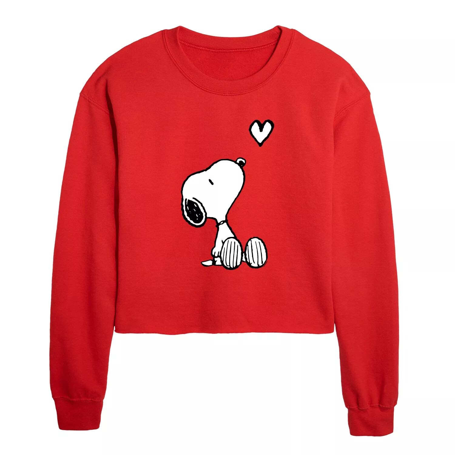 

Укороченный свитшот с рисунком в форме сердца Peanuts Snoopy Juniors Licensed Character, красный