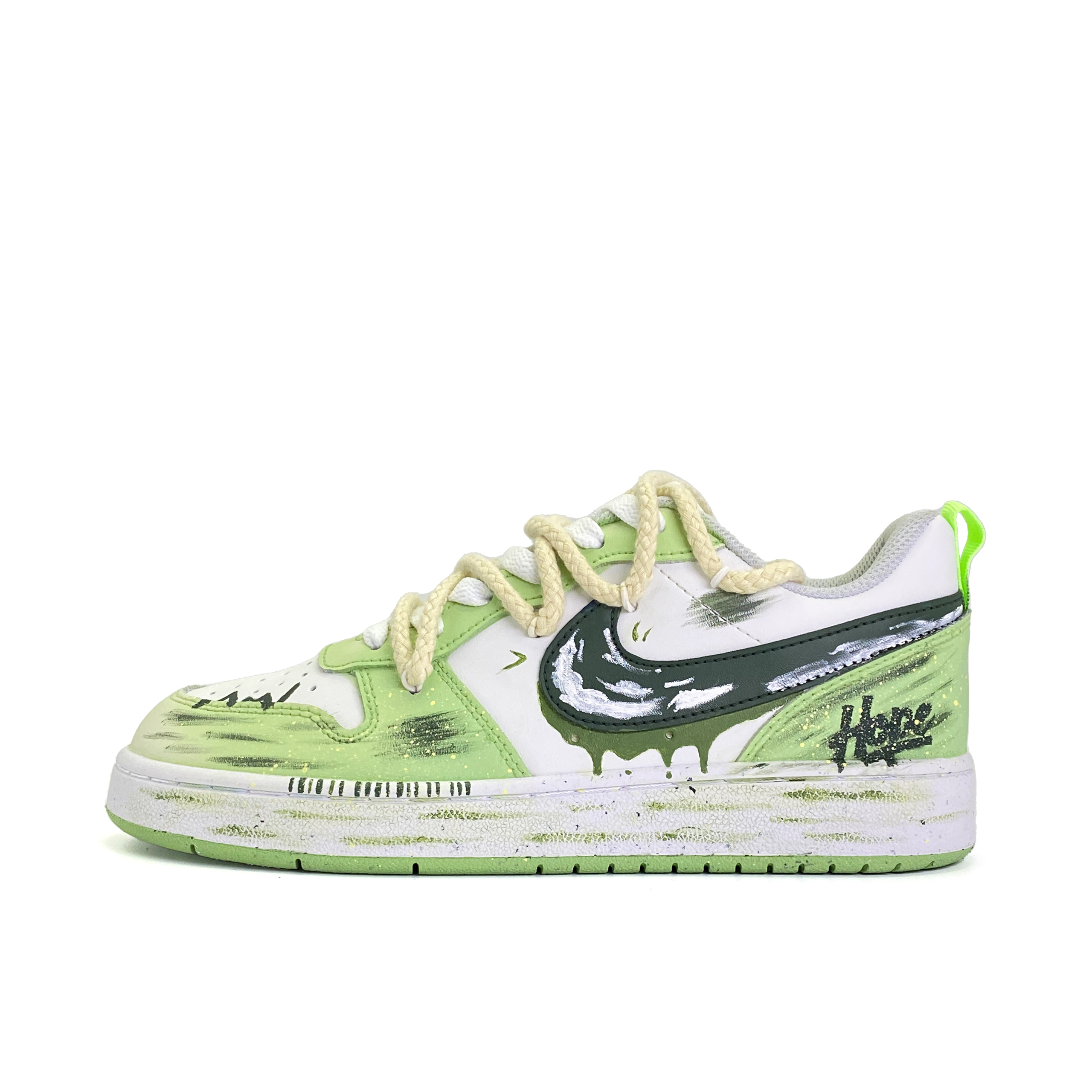 

Nike Бордовые скейтерские кроссовки Court Borough Ink Green Slip Resistant Abrasion Resistant низкие детские для скейтбординга светло-зеленые для подростков