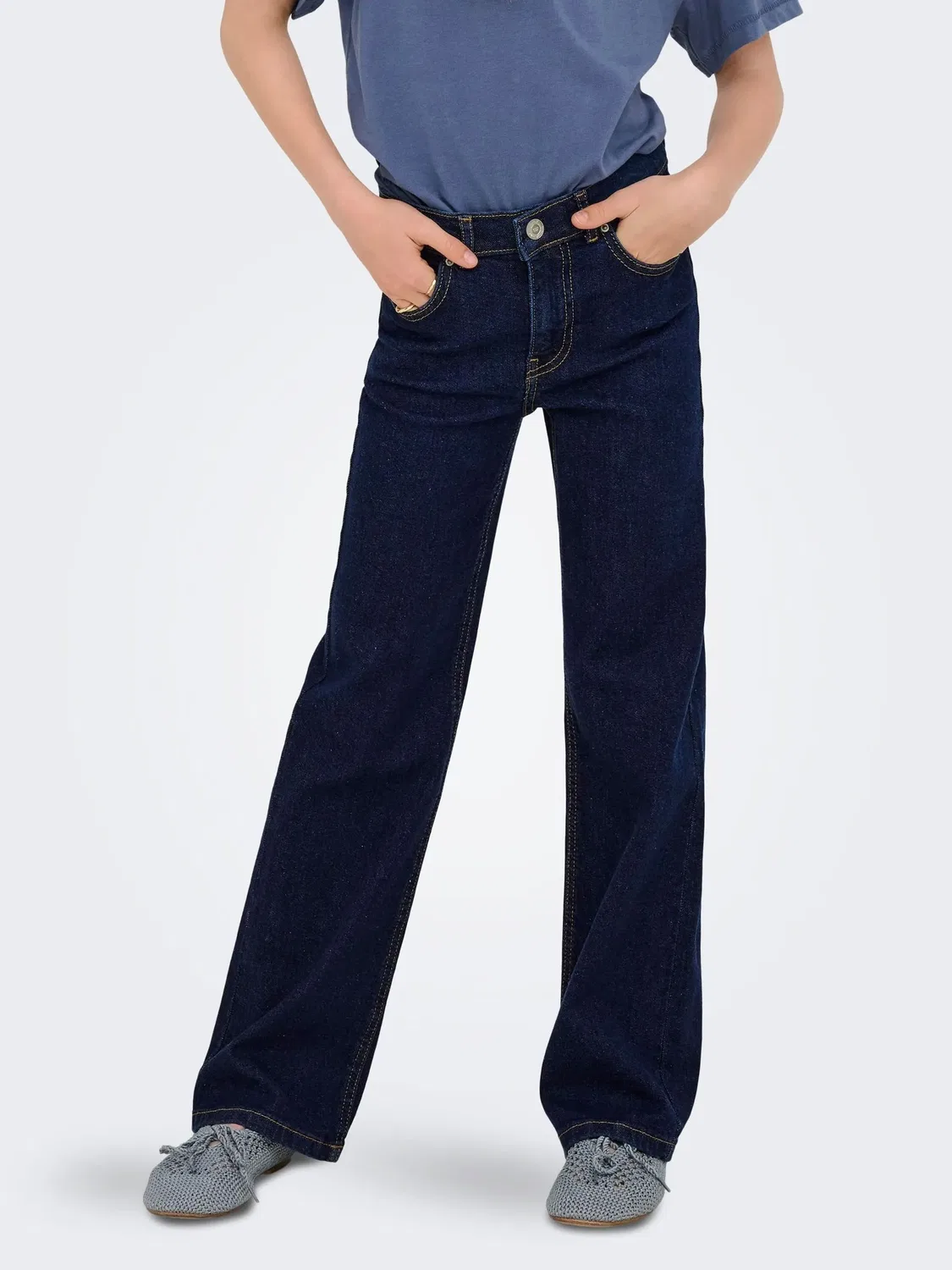 Джинсы wide fit, KIDS ONLY, dark blue denim — фото 3