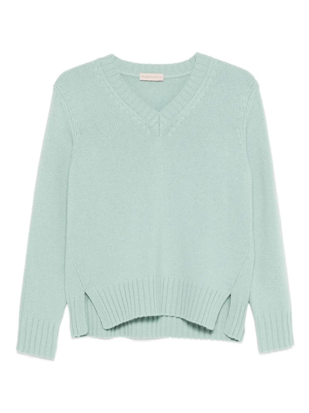 

Свитер с V-образным вырезом Purotatto, зеленый