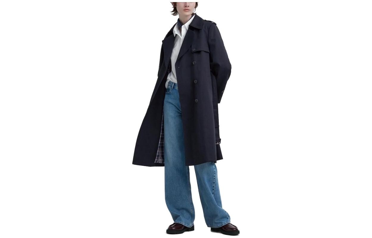 

X Clare Waight Keller Cobranded Collection Тренчкот женский темно-синий Uniqlo