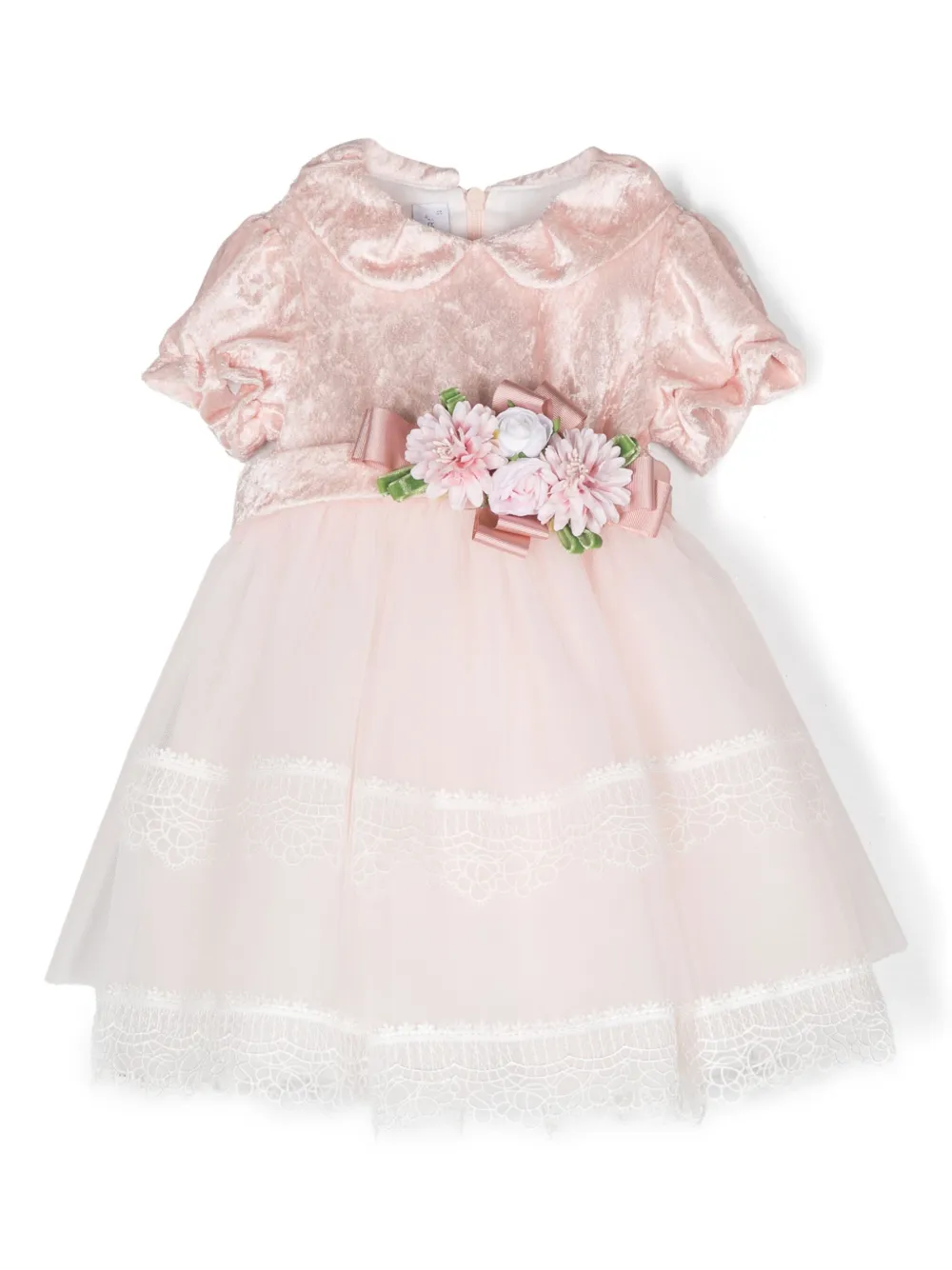 

Платье с цветочной аппликацией Colorichiari, розовый