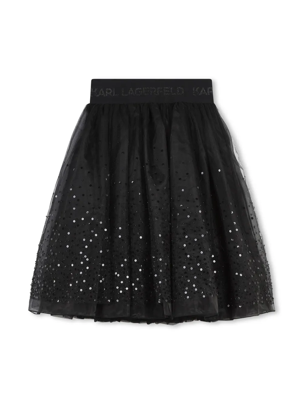 

Юбка из органзы с пайетками KARL LAGERFELD KIDS, черный