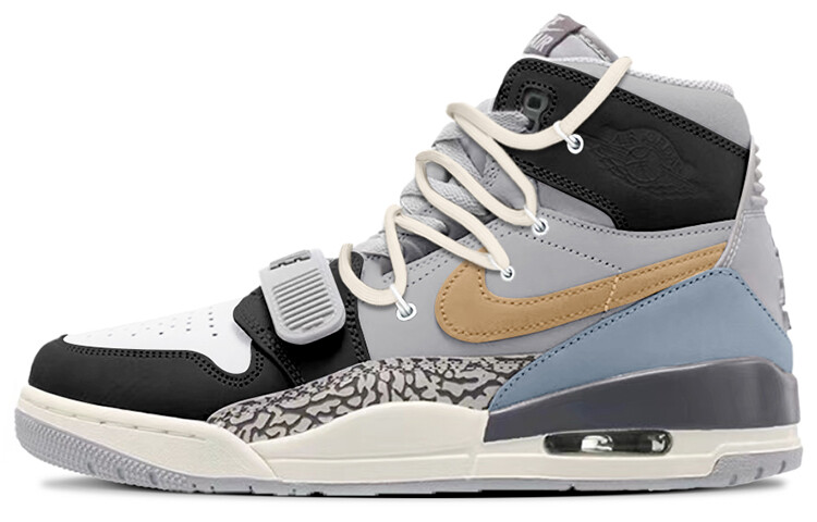 

Кроссовки Jordan Legacy 312 Vintage Basketball Shoes Men High-top Gray, синий