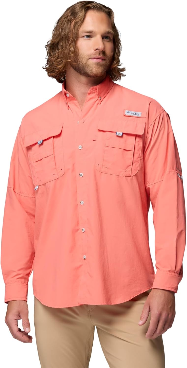 

Columbia Мужская рубашка PFG Bahama II с длинным рукавом, Melonade
