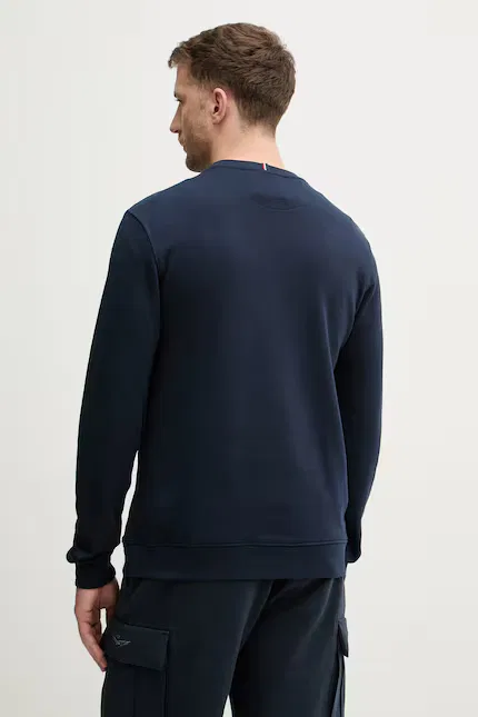 Худи мужское из мягкого трикотажа DHM LB CREW U.S. Polo Assn., синий — фото 3