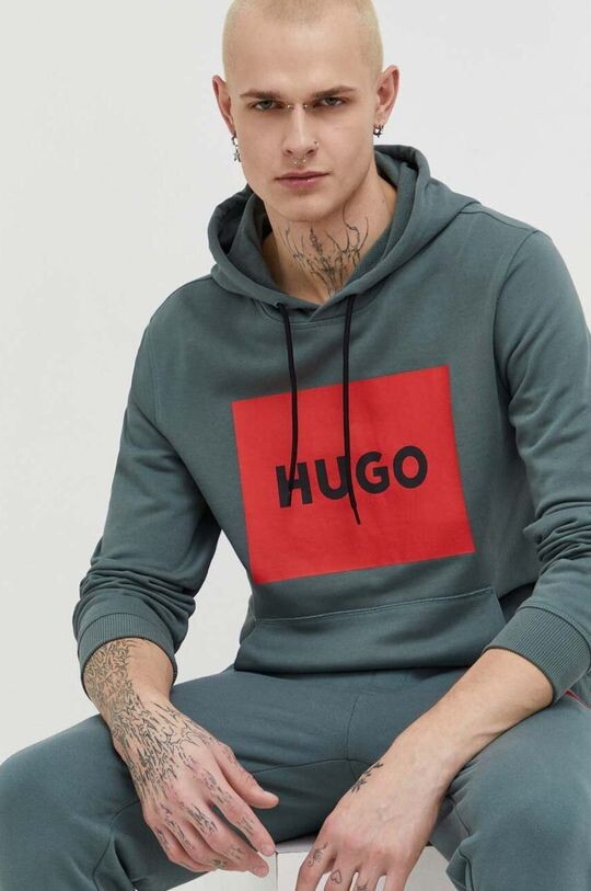 

Толстовка из хлопка Hugo, зеленый