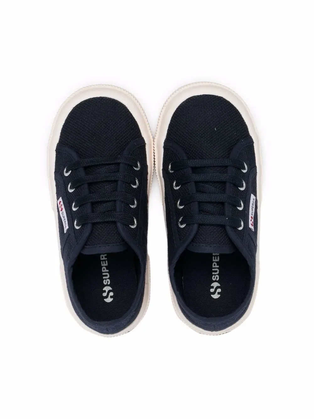 Низкие кроссовки на шнуровке Superga Kids, синий — фото 3