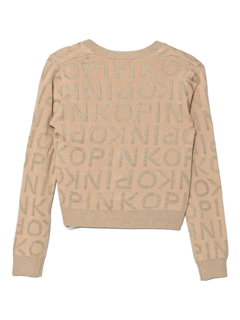 

Кардиган с логотипом и пуговицами Pinko Kids, нейтральный