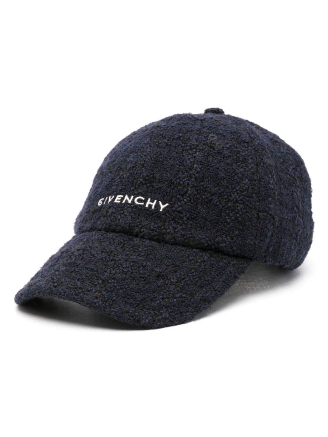 

Givenchy твидовая кепка с вышитым логотипом, синий
