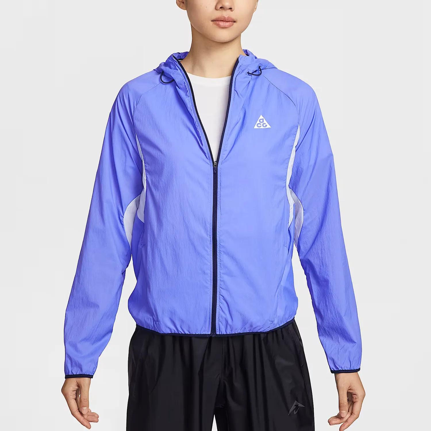 Куртка для бега женская ACG Repel Nike, Sapphire Blue/Hydrogen Blue/Dark Navy Blue/Mountain White — фото 3
