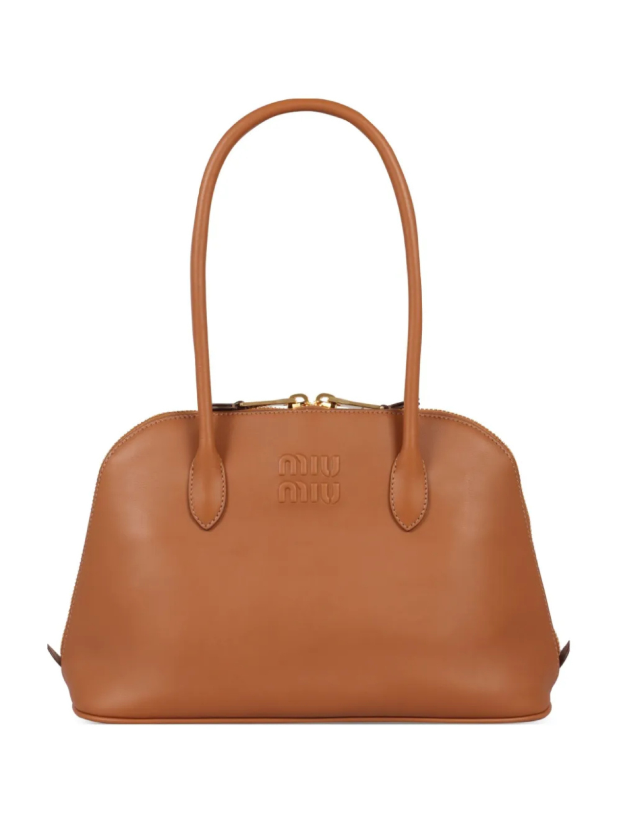 

Кожаная сумка-тоут Miu Miu, коричневый