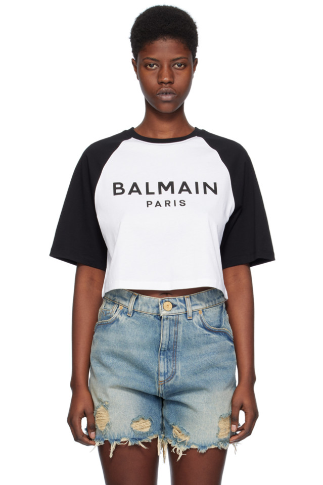 

Футболка с рукавом реглан Balmain, мультиколор