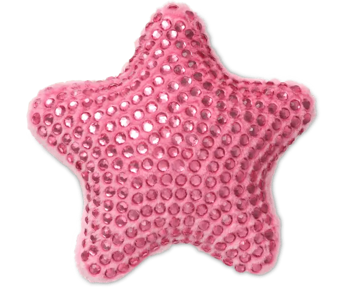 

Джиббитсы Plush Studded Pink Star Crocs
