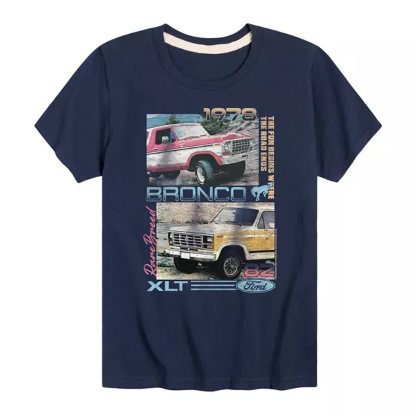 

Футболка Ford Bronco с рисунком редкой породы для мальчиков 8-20 лет Licensed Character, синий